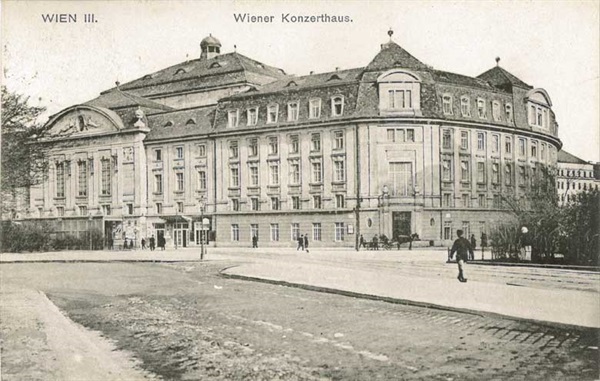 Postkarte Wiener Konzerthaus und Akademie für Musik, 1916