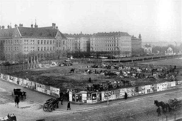 Bauplatz des Wiener Konzerthaus, 1900